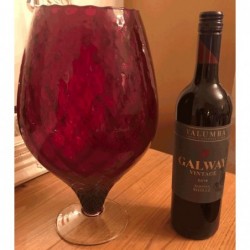 Large Red Glass Vase